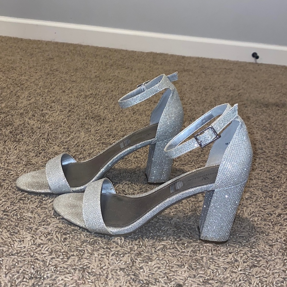Women’s silver sparkle Worthington heels